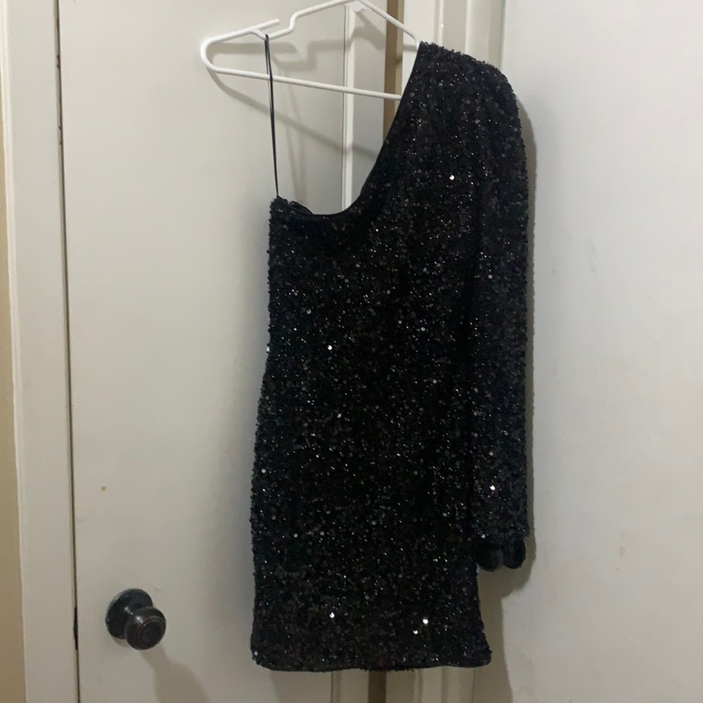 Sequin black party dress